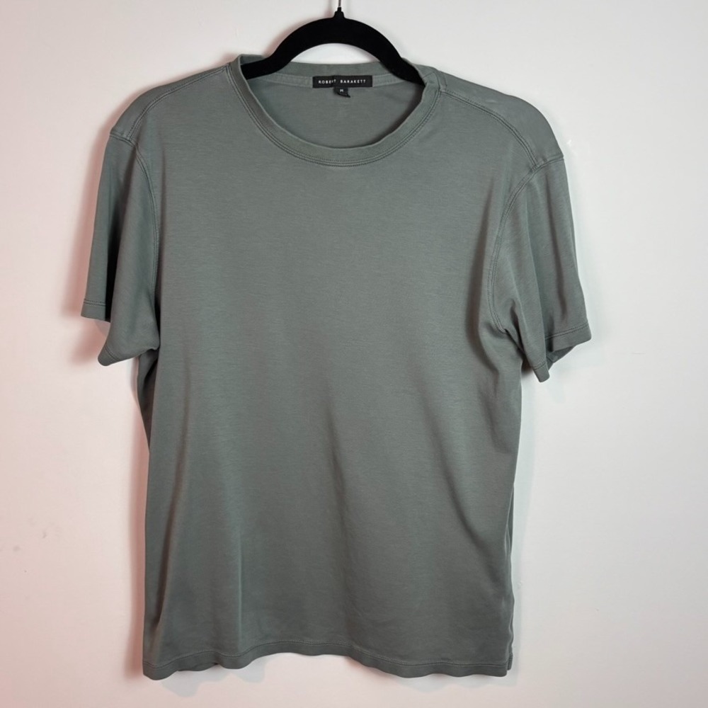 Robert Barakett Mens The Barakett Tee in Baslam Green sz Med 100% Pima Cotton